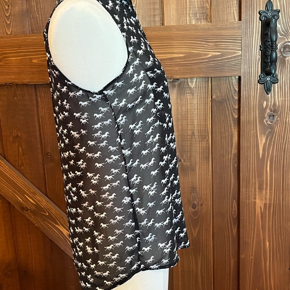 Horse blouse sleeveless Size Small - Picture 3 of 8